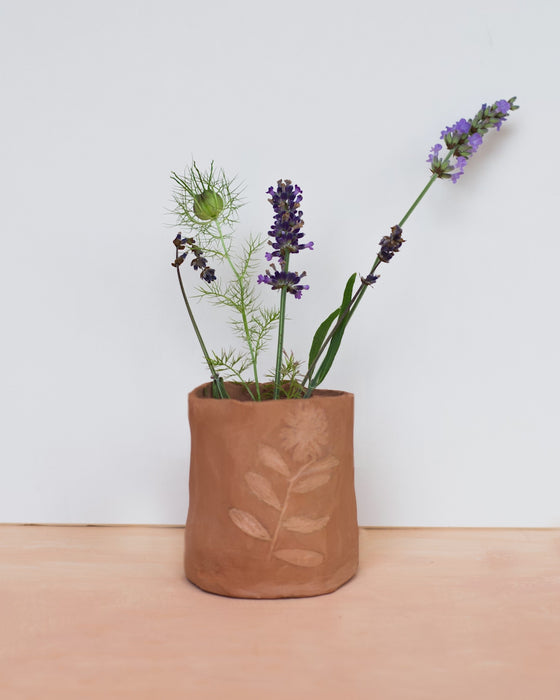 How to Make Pots from Terracotta Air Dry Clay (not actual flower